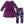 Plum Ribbed Velour Drop-Waist Dress & Willow Floral Leggings