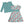 Holiday Ornaments Cap-Sleeve Dress & Nile Blue Ruffle Cardigan
