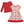 Kids Pink Gingerbread Cap Sleeve Dress & Red Cardigan