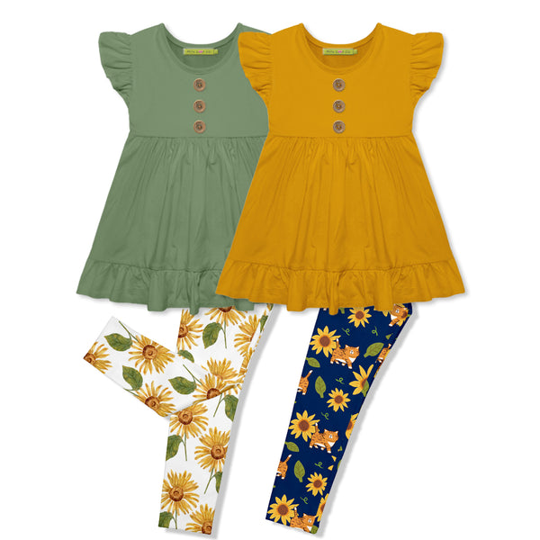 Loden Frost & Marigold Sunny Sunflower Leggings Set