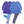 Millie Loves Lily Blue Iris & Blue Long Sleeve Tops & Leggings Set