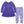 Blue Iris Long-Sleeve Babydoll Top & Hearts Leggings