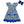 Kids Blue Floral Whimsy Ruffle Pocket Dress & Hair Bow Set
