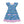 Kids Blue Unicorn Patch-Pocket Angel-Sleeve Dress