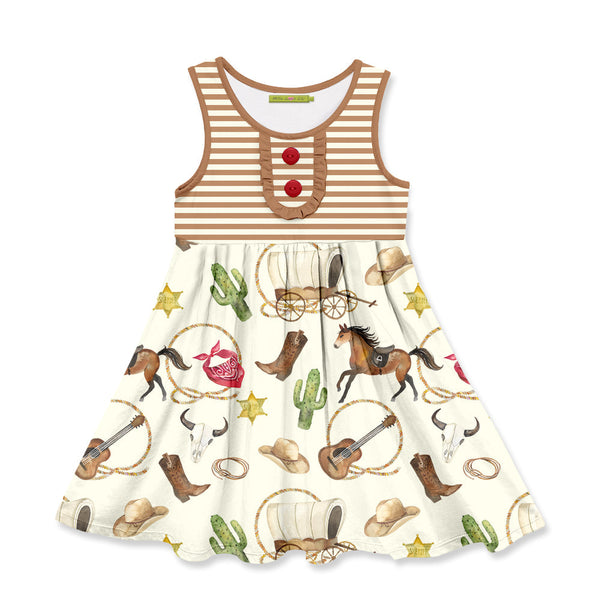 Clay Horses Button-Accent Dress