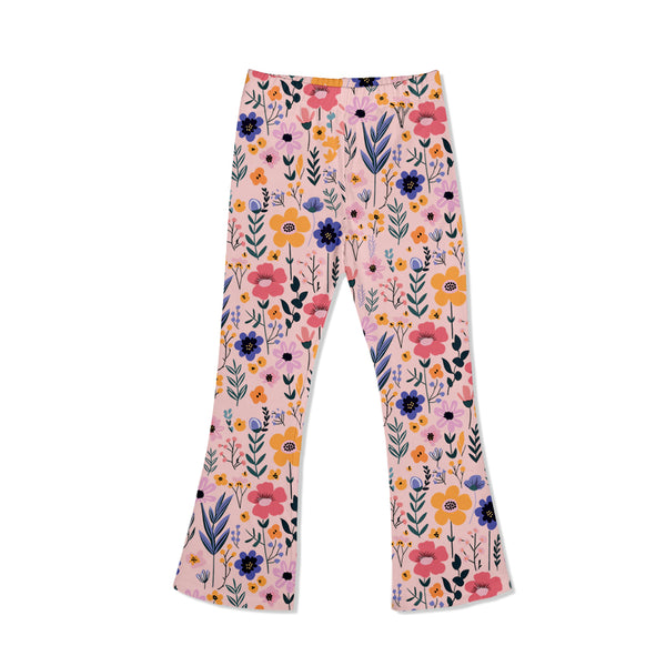 Pink Meadow Floral Flare Leggings