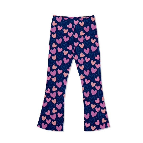 Violet Hearts Flare Leggings