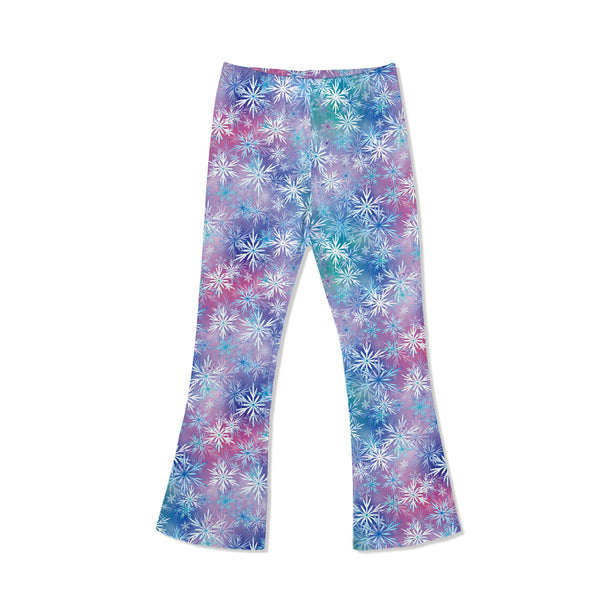 Lilac Snowflake Flare Leggings