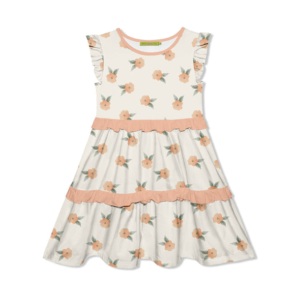 Cream Bunny Market Ruffle-Tiered A-Line Dress