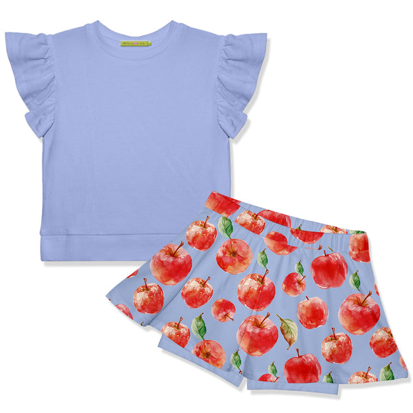 Periwinkle Fr Terry Top & Apple Fest Skort