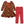 Gingerbread Square-Neck Button-Front Dress & Red Button Leggings