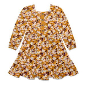 Marigold Toulouse Floral Tiered A-Line Dress