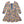 Kids Blue Floral Filigree Square-Neck Button-Front Tiered Dress