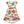 Cream & Orange Autumn Florals Midi-Length Hi-Low Dress