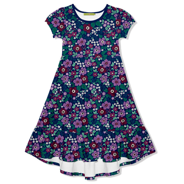 Kids Casey Floral Midi-Length Hi-Low Dress