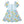 Kids Light Blue School Supplies Ruffle-Hem A-Line Dress