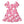 Pink Hillary Hearts Ruffle-Hem A-Line Dress