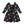 Dark Navy Noelle Floral Velour Poet-Sleeve Dress