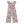 Kids Pink Rose Angel-Sleeve Overalls