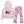 Light Pink Velour Hoodie & Christmas Forest Flare Leggings