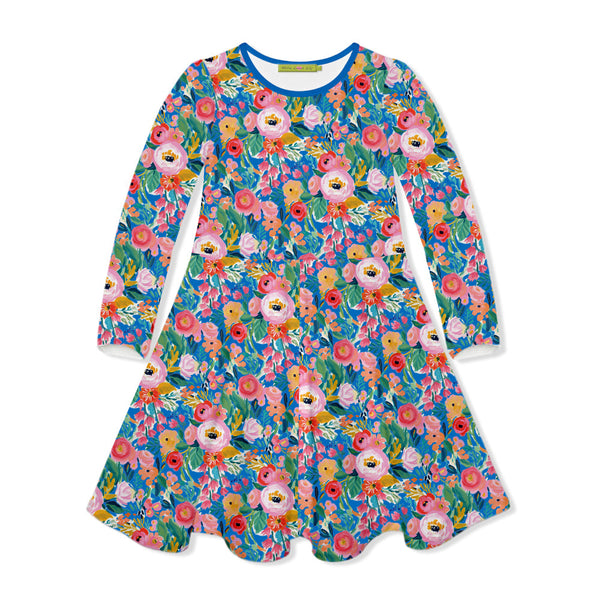 Kids New Begginings Floral Yoke A-Line Dress