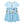 Load image into Gallery viewer, Light Blue Stripe Island Dino Tiered Button-Front Dress
