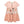 Coral Pretty Kitty Tiered Button-Front Dress