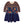Navy Thanksgiving Leaves Tiered Button-Front Dress