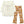 Millie Loves Lily Cream Ruffle Top & Floral Flared Legging Set, Big Girl