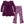 Millie Loves Lily Girls Plum Ruffle Top & Floral Flared Legging Set, Big Girl