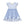 Periwinkle Bunny Flower Border Angel-Sleeve Dress