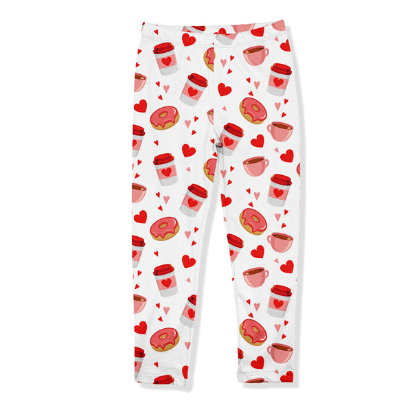 White Valentine Goodies Leggings