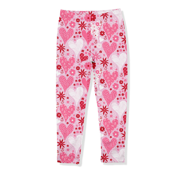 Pink Hillary Hearts Leggings