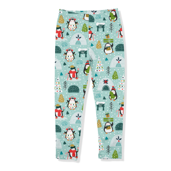 Mint Penguin Leggings