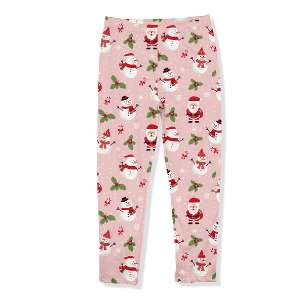 Pink Santa Snowman Leggings