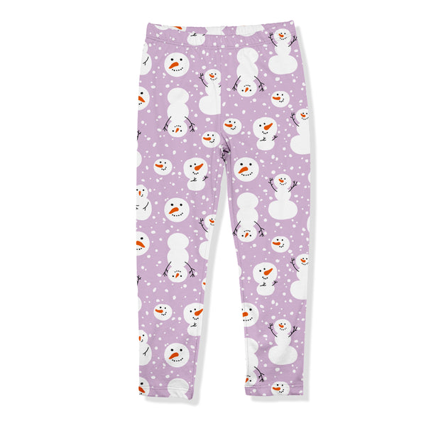 Lilac Snowman Leggings