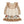 Kids Khaki Pony Border Angel-Sleeve Dress with stripe sleeves and dot ruffles on a white background, front