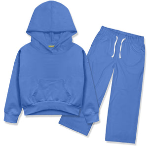 Kids Marina Blue Hoodie & Wide-Leg Pants