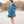Millie Loves Lily Girls'Teal Rib Velour Long Sleeve Dress With Ruffle