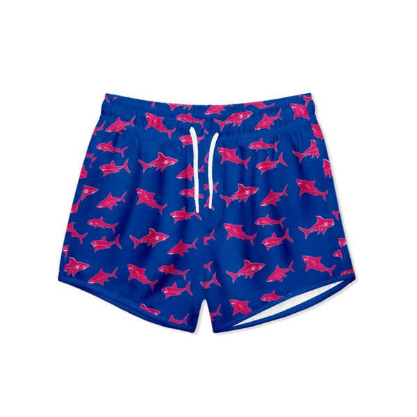 Navy Shark Swim Shorties