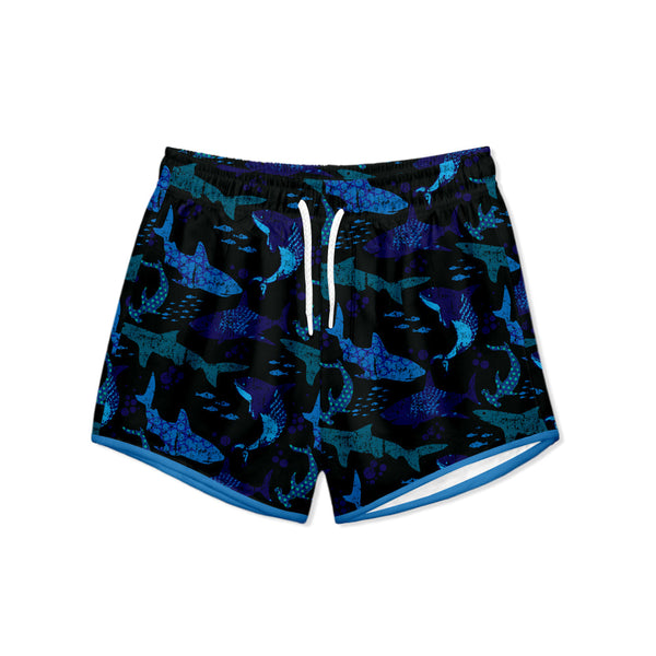 Black Pacific Shark Swim Shorties