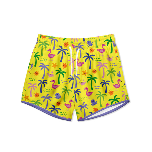 Yellow Beach Swim Shorties