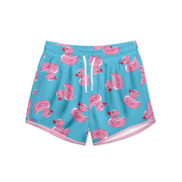 Turquoise Duckies Swim Shorties