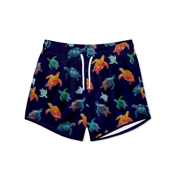 Dark Navy Turtle Dive Swim Shorties