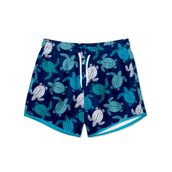 Blue Turtle Swim Shorties