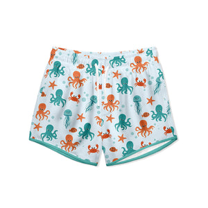 Kids Pale Blue Octopus Sea Shorties