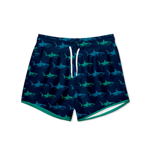 Kids Blue Shark Shorties