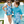 Load image into Gallery viewer, Turquoise Tie-Dye Turtle Short-Sleeve Rashguard Set
