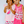 Light Pink Angel-Sleeve Hi-Low Top & Watermelon Bike Shorts