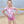 Light Pink Floral Sweet Bow-Sleeve Rashguard Set